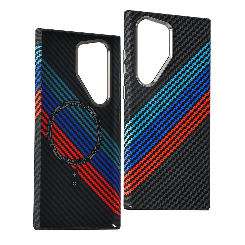 Luxury Carbon fiber Wireless Charging Magsafe case for Samsung Galaxy S24 S23 S24 Ultra Plus Alloy Lens protection hard cover
Luxury Carbon fiber Wireless Charging Magsafe case for Samsung Galaxy S24 S23 S24 Ultra Plus Alloy Lens protection hard cover