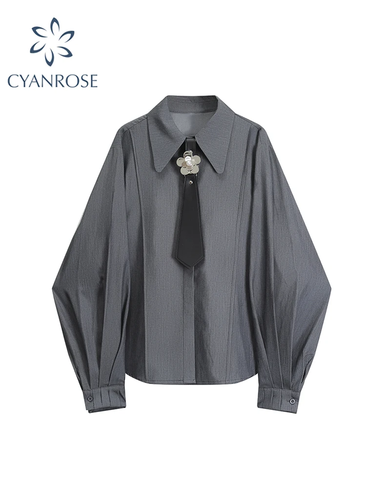 Women's Grey Shirts and Blouses Y2k 90s Vintage Korean Harajuku 2000s Elegant Long Sleeve Uniform Shirt Top Clothes Autumn 2023
Women's Grey Shirts and Blouses Y2k 90s Vintage Korean Harajuku 2000s Elegant Long Sleeve Uniform Shirt Top Clothes Autumn 2023