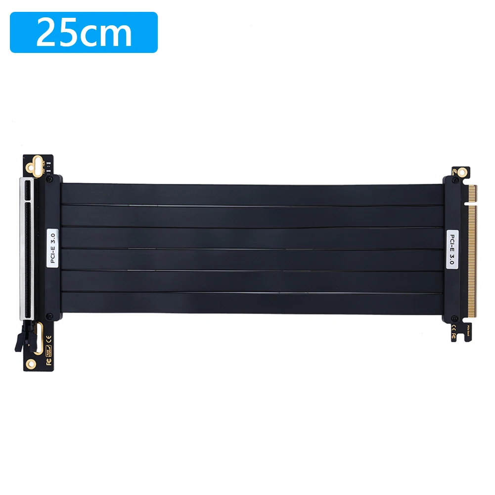 PCIe 3.0 X16 High Speed Flexible Extender Card EMI Shielded Graphics Card Extension Cable PCIE 3.0 Extension Cable
PCIe 3.0 X16 High Speed Flexible Extender Card EMI Shielded Graphics Card Extension Cable PCIE 3.0 Extension Cable