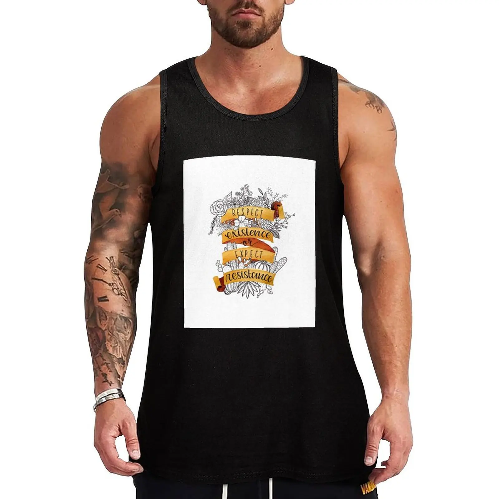 Respect Existence / Black & White Tank Top Stretch Fabric Tank Top Flexible Comfort Sleeveless
Respect Existence / Black & White Tank Top Stretch Fabric Tank Top Flexible Comfort Sleeveless