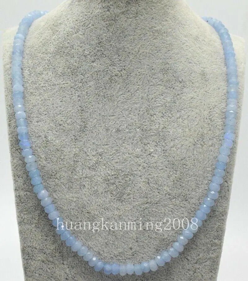 Длинное 18-дюймовое ОЖЕРЕЛЬЕ С ГОДИННИЯМИ ААА 2X4 мм С ФАЦЕВЫМИ Голубыми Бусинами 
Длинное 18-дюймовое ОЖЕРЕЛЬЕ С ГОДИННИЯМИ ААА 2X4 мм С ФАЦЕВЫМИ Голубыми Бусинами