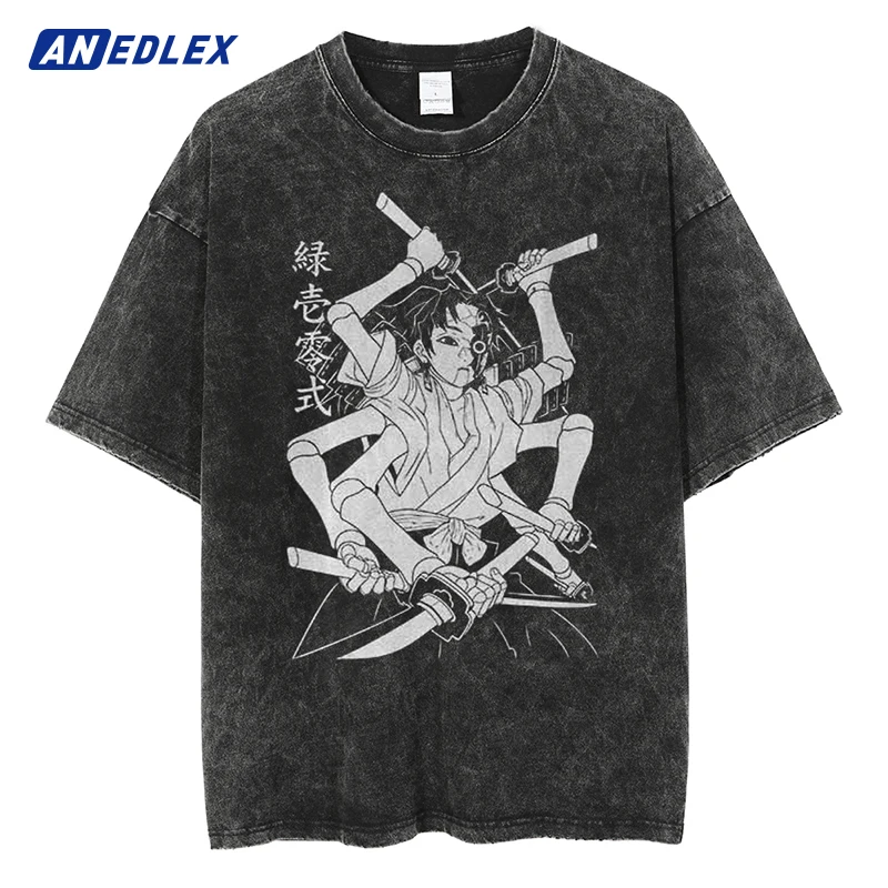 Summer Vintage Black T-shirt Streetwear Anime Print T-shirt Oversize T Shirt Loose Casual Men Women Washed Tees Tops
Summer Vintage Black T-shirt Streetwear Anime Print T-shirt Oversize T Shirt Loose Casual Men Women Washed Tees Tops
