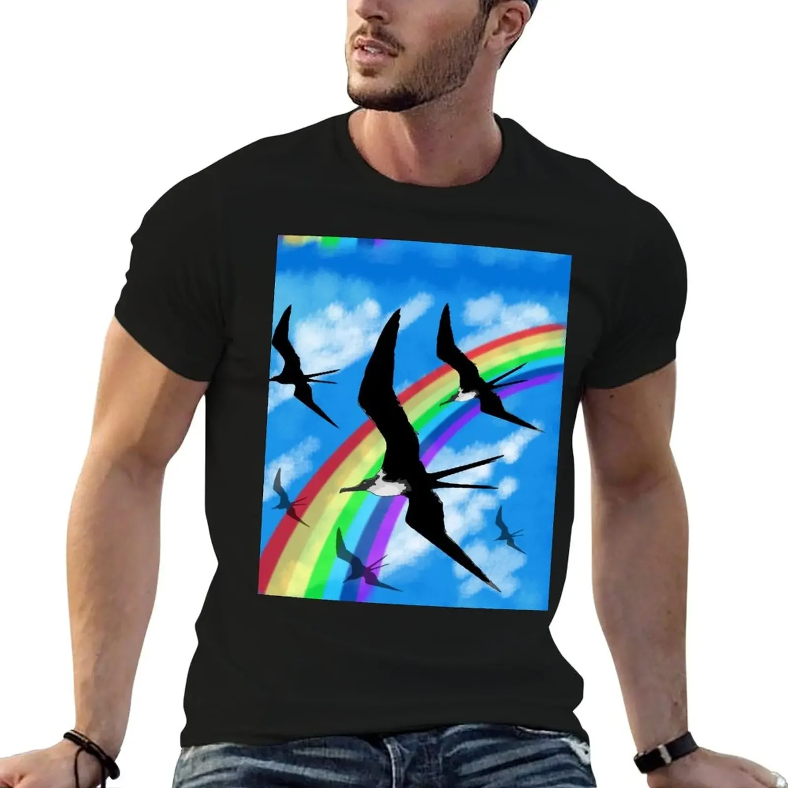 Frigate Birds Flying through the Rainbow T-Shirt cheap stuff customs man t shirt mens white t shirts
Frigate Birds Flying through the Rainbow T-Shirt cheap stuff customs man t shirt mens white t shirts