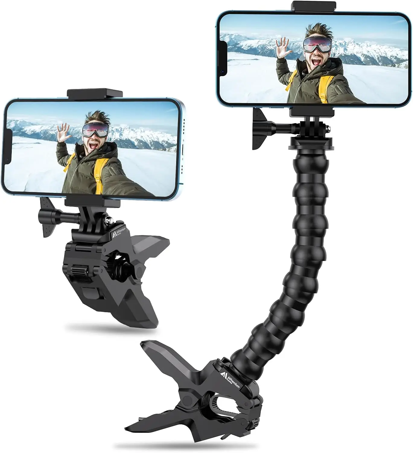Gooseneck Phone Holder Clamp Clip Mount Cell Phone Stand for Desk Pole Table Compatible with Phone and Action Camera Devices
Gooseneck Phone Holder Clamp Clip Mount Cell Phone Stand for Desk Pole Table Compatible with Phone and Action Camera Devices