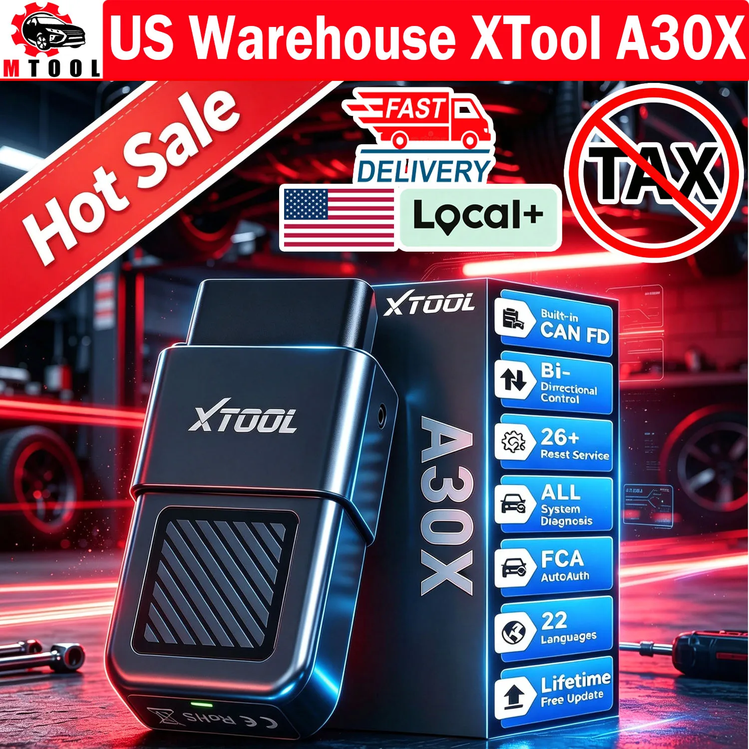 US WH XTOOL A30X Code Reader Car Diagnostic Tool 26+Reset Service Diagnostic SGW For FCA with Secure Gateway Access PK A30M A30D
US WH XTOOL A30X Code Reader Car Diagnostic Tool 26+Reset Service Diagnostic SGW For FCA with Secure Gateway Access PK A30M A30D