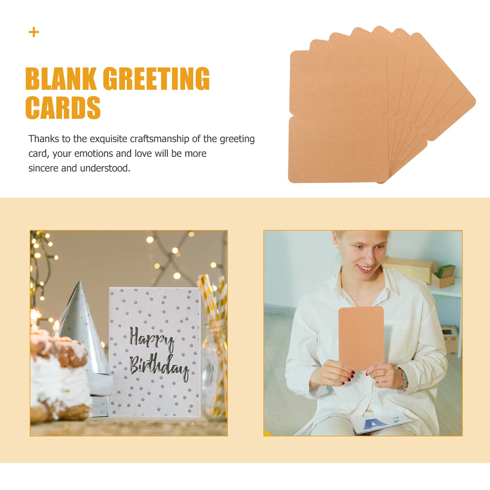 50Pcs Blank Kraft Paper Festival Greeting Cards Vintage DIY Blessing Cards for Party Gift Message Blank Blessing Card
50Pcs Blank Kraft Paper Festival Greeting Cards Vintage DIY Blessing Cards for Party Gift Message Blank Blessing Card
