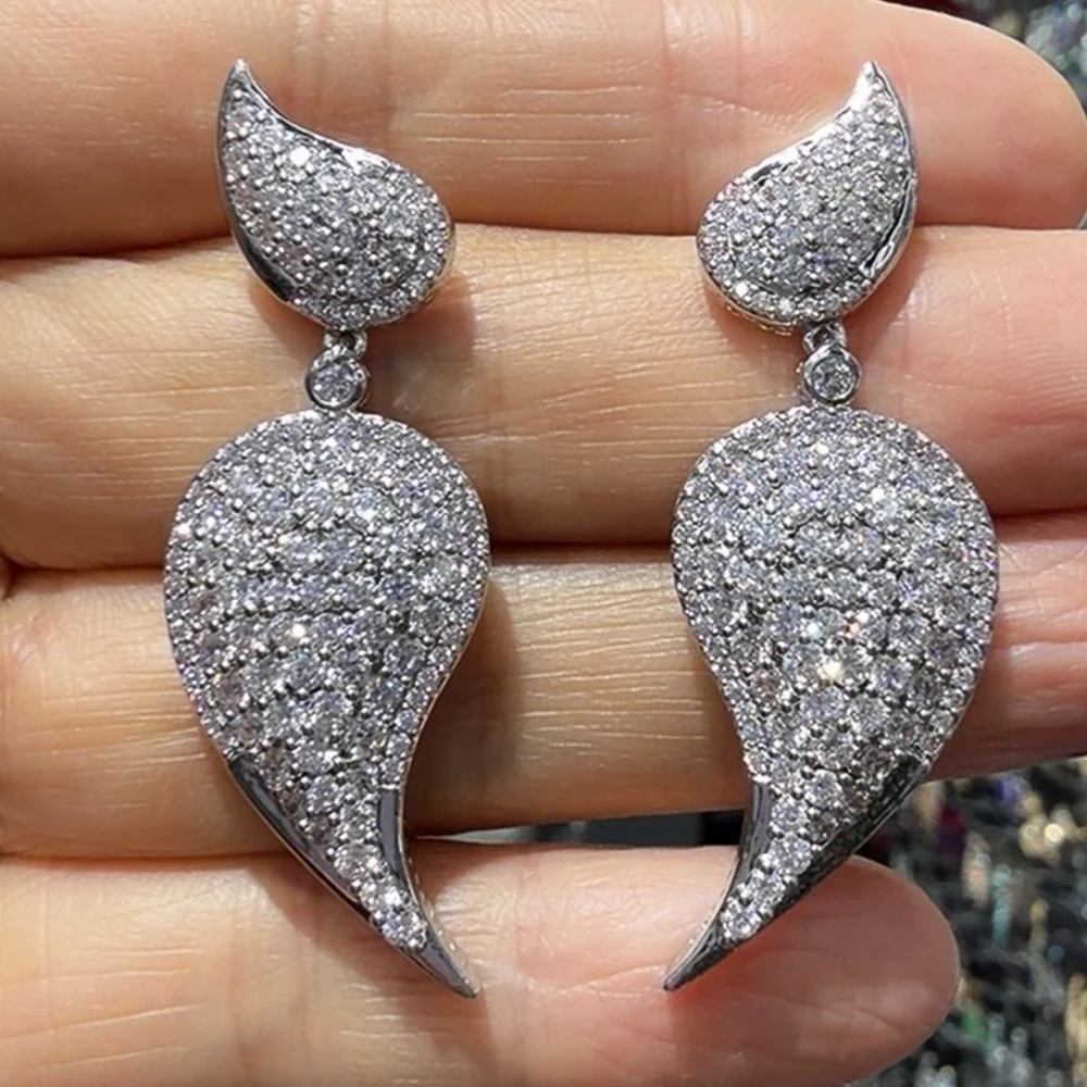 zircon earrings for women shiny jewelry Gala event party earrings silver gold color green leaf heart pendant gift for women
zircon earrings for women shiny jewelry Gala event party earrings silver gold color green leaf heart pendant gift for women