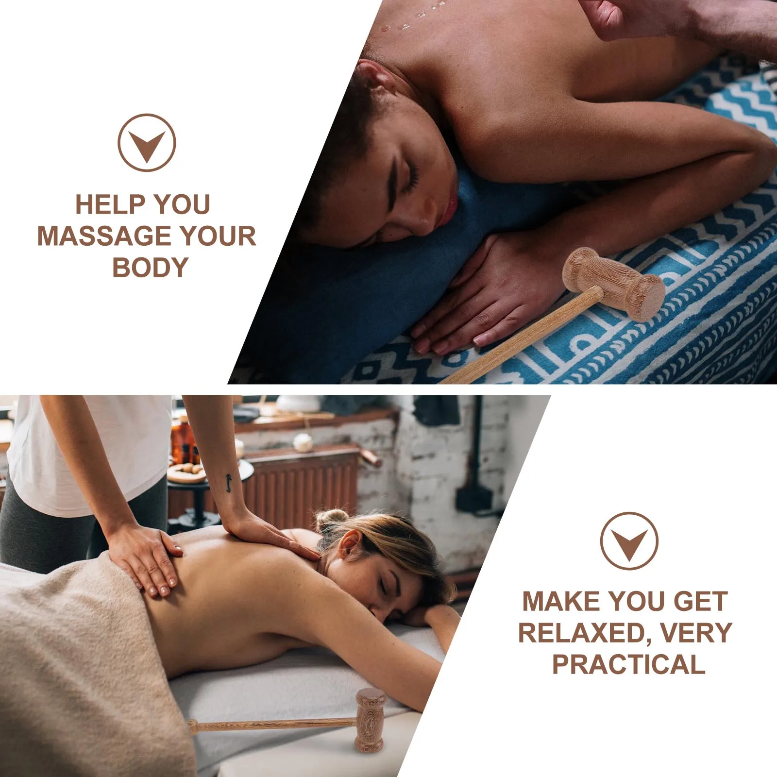 1pc Back Beating Fitness Hammer Premium Manual Massage Body Massager Soft Brown Long Handle Neck Waist Legs Back Feet Head 
1pc Back Beating Fitness Hammer Premium Manual Massage Body Massager Soft Brown Long Handle Neck Waist Legs Back Feet Head