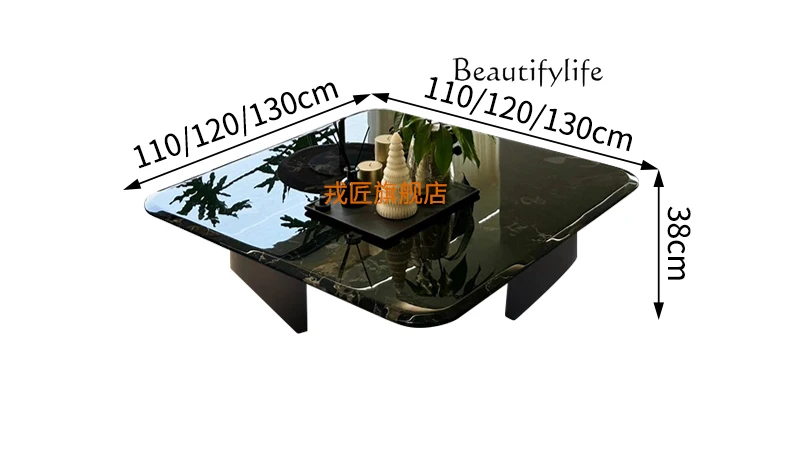Italian natural luxury stone high-end coffee table household living room small square coffee table
Italian natural luxury stone high-end coffee table household living room small square coffee table