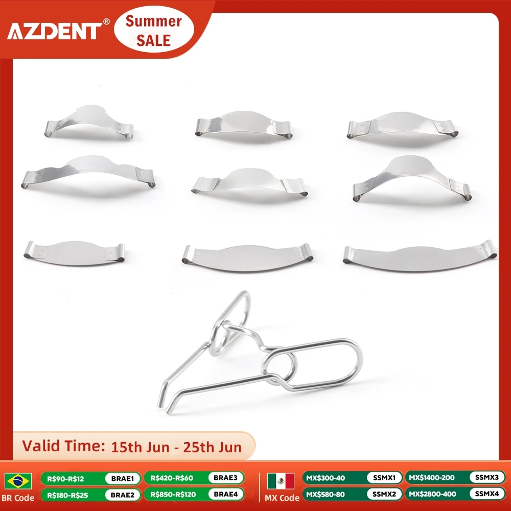 100pcs/Box AZDENT Dental Matrix Sectional Contoured Filling Molding Sheet NO.1.330 Metal Matrices Band 35μm Hard with Pinchcock
100pcs/Box AZDENT Dental Matrix Sectional Contoured Filling Molding Sheet NO.1.330 Metal Matrices Band 35μm Hard with Pinchcock
