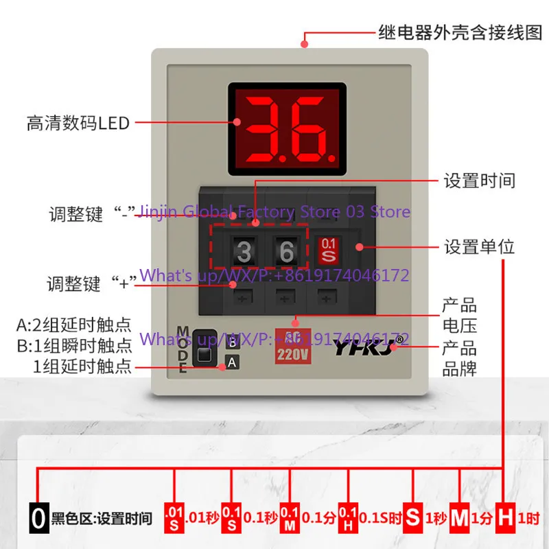 2PCS AH3-DM dial digital display time relay 220V multi-function timer power-on delay timer 24V
2PCS AH3-DM dial digital display time relay 220V multi-function timer power-on delay timer 24V