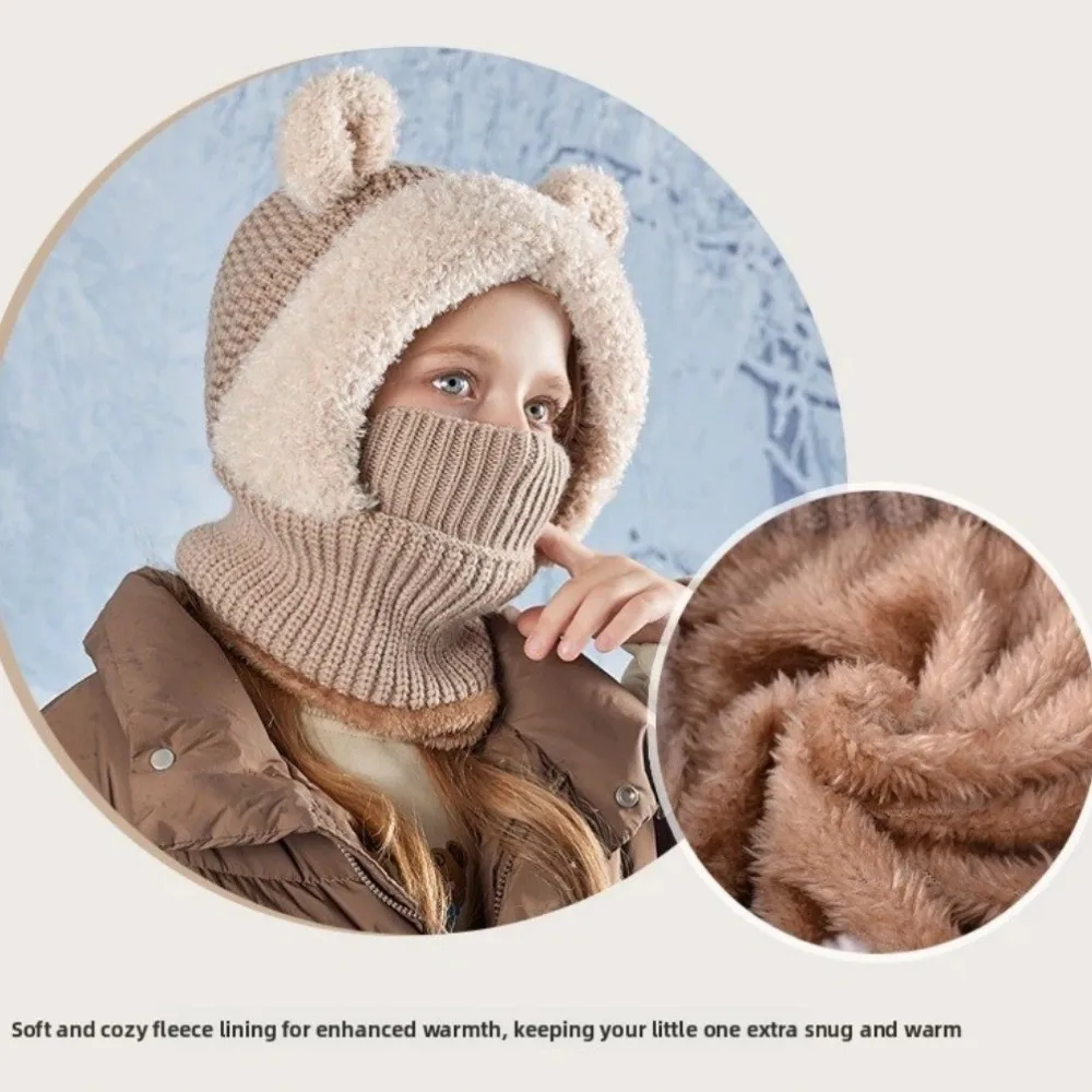 Зимняя шапка-балаклава, пушистая теплая шапка для шеи, вязаная уличная защитная маска для ушей, шапка с капюшоном для девочек
Зимняя шапка-балаклава, пушистая теплая шапка для шеи, вязаная уличная защитная маска для ушей, шапка с капюшоном для девочек