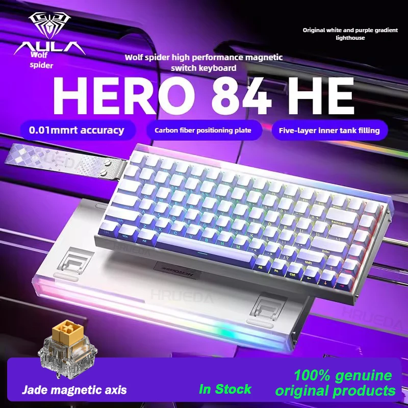 Original AULA HERO84 8K Magnetic Keyboard 0.01mm Rapid Trigger Full Keys Hot-swap RGB Backlit For Gaming E-sports
Original AULA HERO84 8K Magnetic Keyboard 0.01mm Rapid Trigger Full Keys Hot-swap RGB Backlit For Gaming E-sports