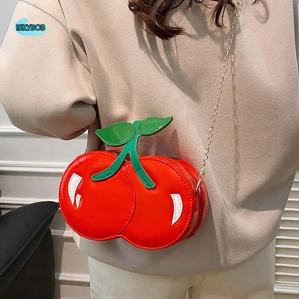 Kawaii Chain Cherry Shape Bag Large Capacity Creative Red Fruit Crossbody Bag Waterproof Lightweight PU Shoulder Pouch Storage
Kawaii Chain Cherry Shape Bag Large Capacity Creative Red Fruit Crossbody Bag Waterproof Lightweight PU Shoulder Pouch Storage