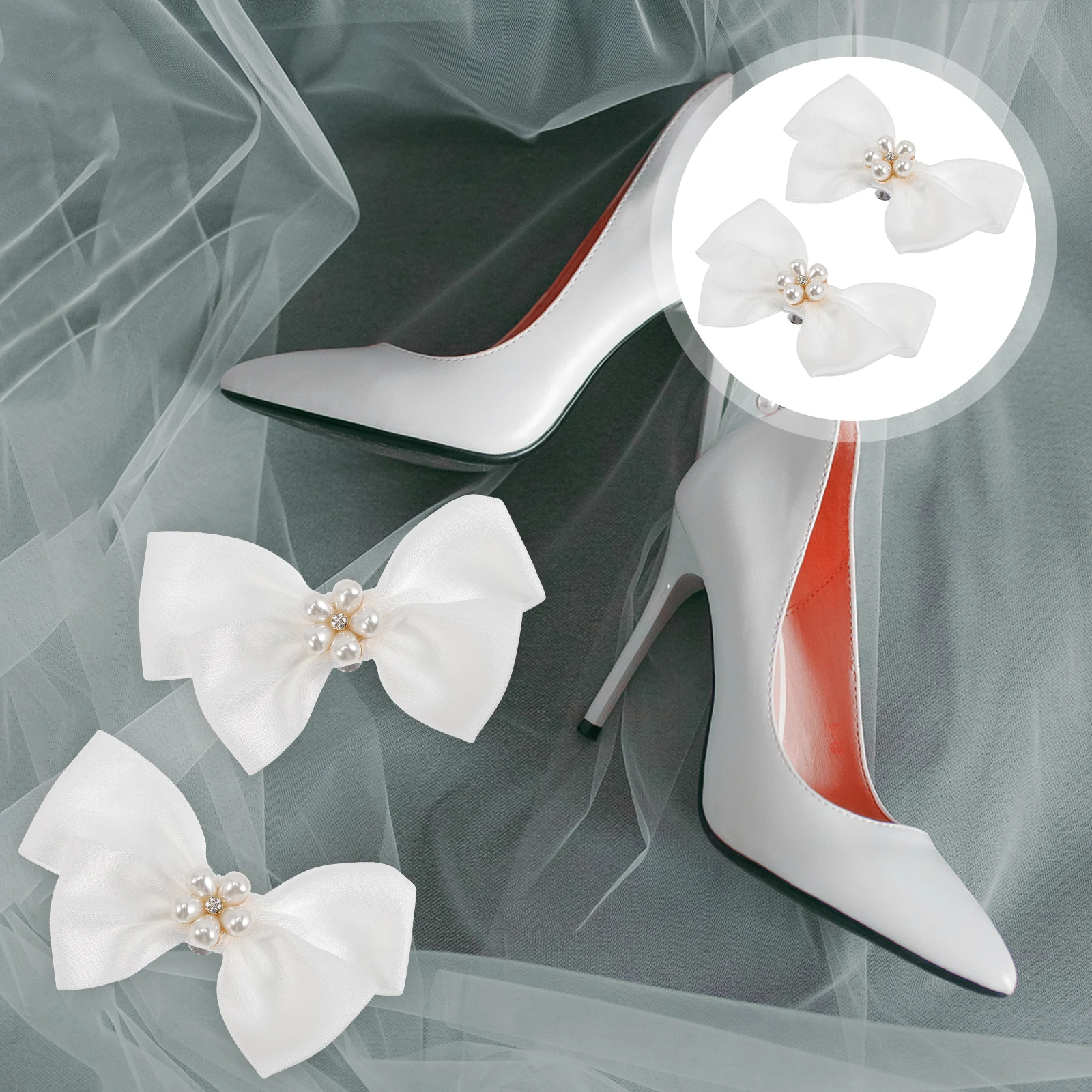 Pearls Bow Clips Decorative Brooches Accessories Wedding Prom Shoe Clips Birthday Pearls Shoe Jewelry Women Buckles
Pearls Bow Clips Decorative Brooches Accessories Wedding Prom Shoe Clips Birthday Pearls Shoe Jewelry Women Buckles
