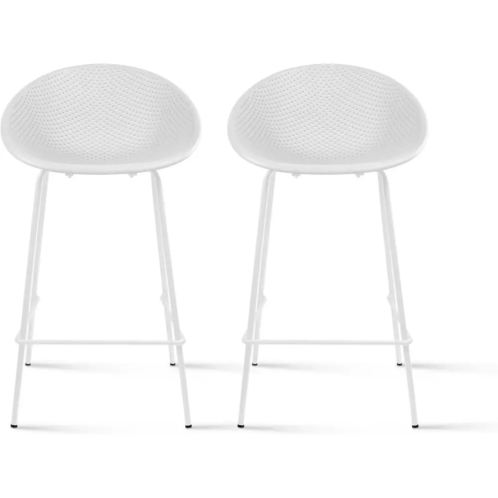 Set of 2 Modern Oval Counter Height Barstools, 25.5 Seat, White, Indoor/Outdoor Use
Set of 2 Modern Oval Counter Height Barstools, 25.5 Seat, White, Indoor/Outdoor Use