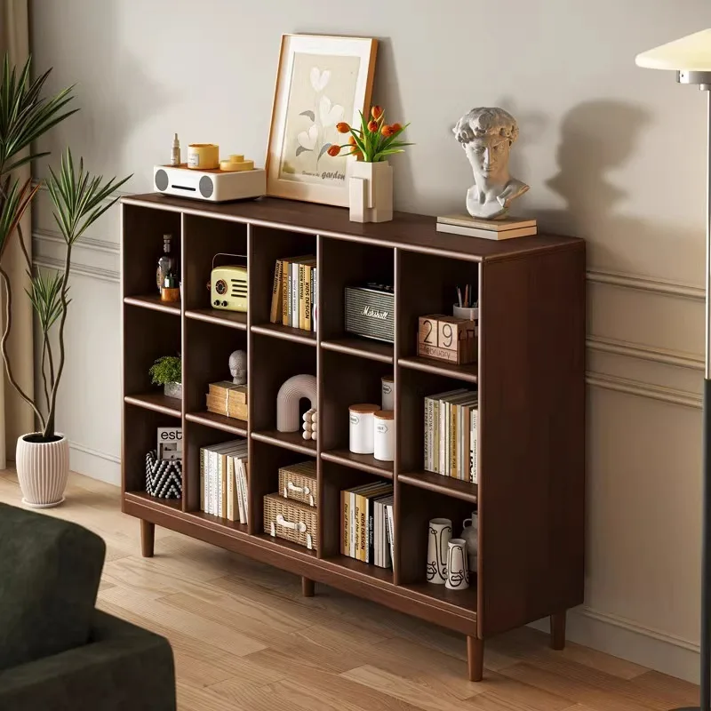 Bookshelf Walnut lattice shelf Floor-to-ceiling living room cabinet Storage integrated locker Wall bookcase
Bookshelf Walnut lattice shelf Floor-to-ceiling living room cabinet Storage integrated locker Wall bookcase