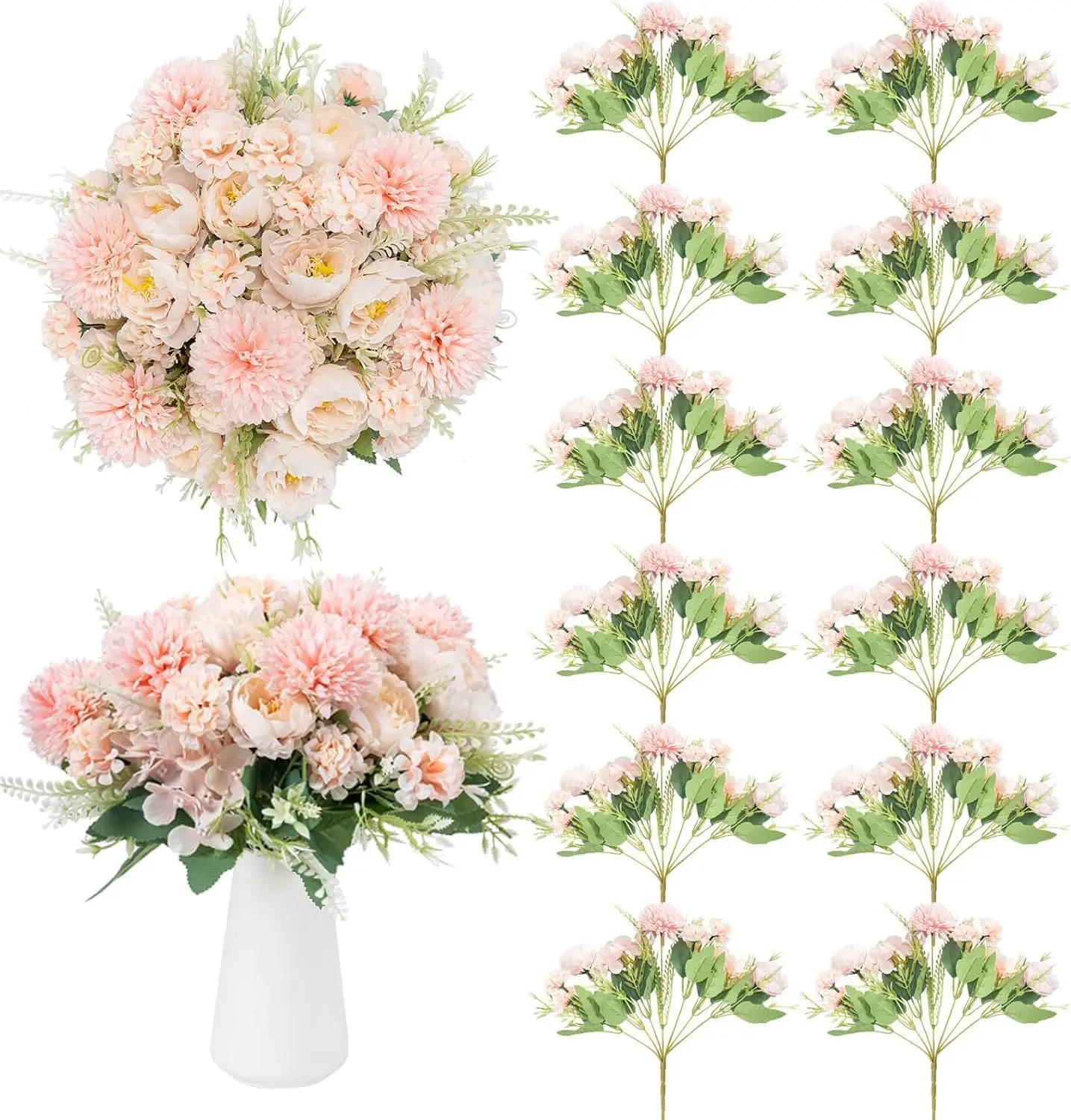 12 Bundles Artificial Peonies, Silk Fake Flowers for Table Centerpieces Wedding Bouquet Party, Spring Faux Floral for Ho
12 Bundles Artificial Peonies, Silk Fake Flowers for Table Centerpieces Wedding Bouquet Party, Spring Faux Floral for Ho