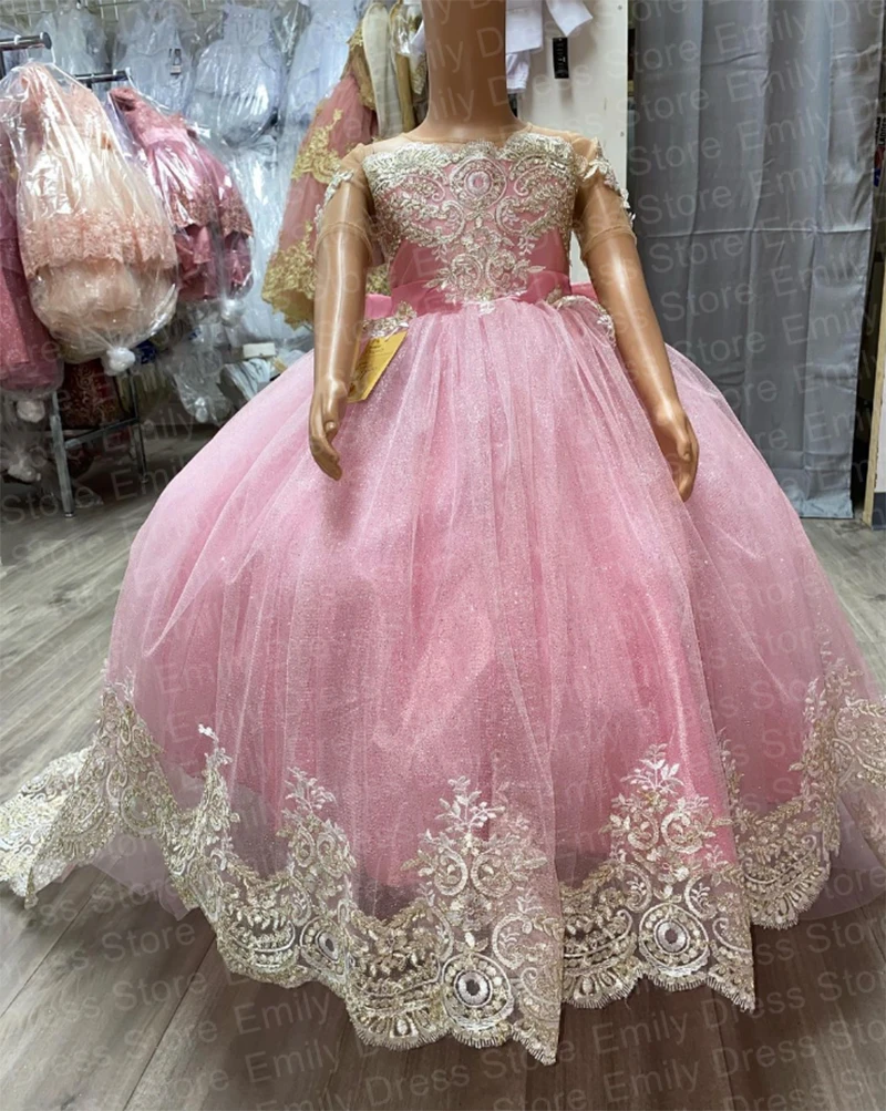Customized Pink Sequins Flower Girl Dress For Wedding Tulle Lace Cute Puffy Baby First Communion Kid Birthday Party Gown
Customized Pink Sequins Flower Girl Dress For Wedding Tulle Lace Cute Puffy Baby First Communion Kid Birthday Party Gown