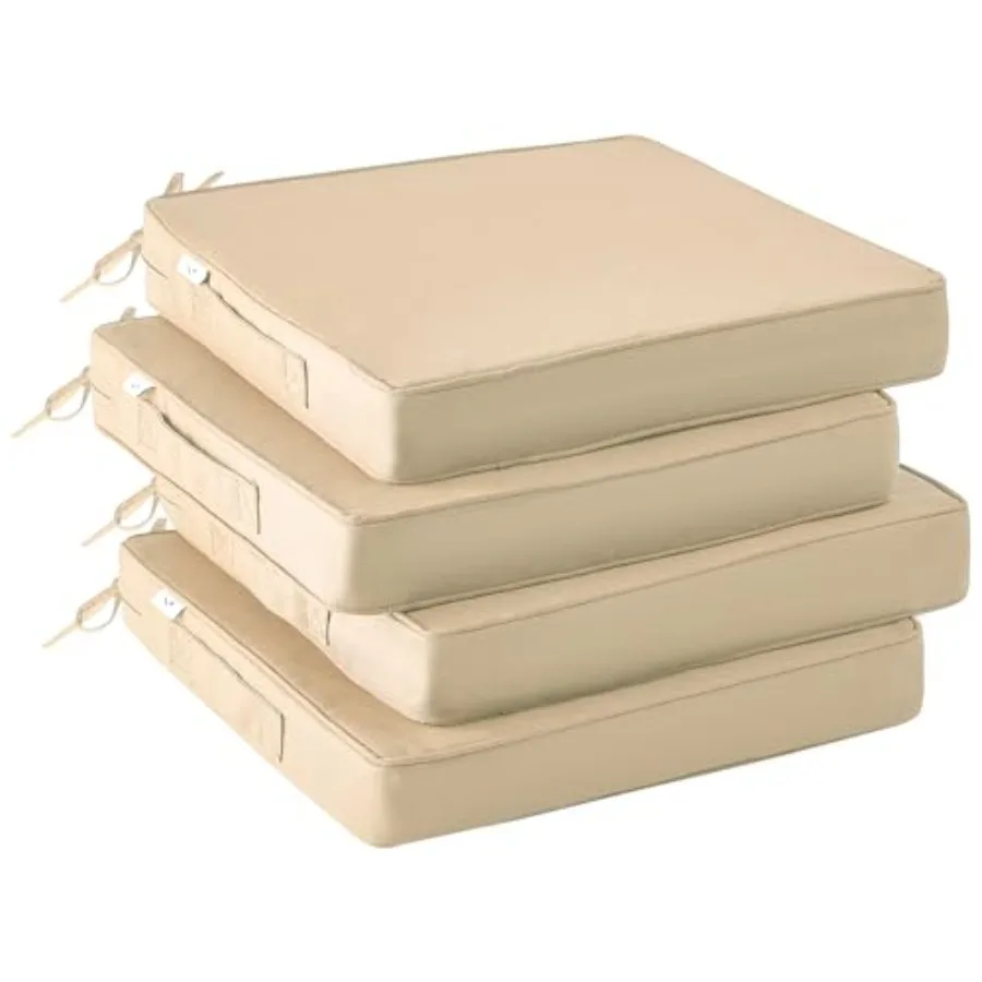 Комплект из 4 водонепроницаемых подушек для уличных стульев - подушки для сидений для садовой мебели с ручкой и завязками
Комплект из 4 водонепроницаемых подушек для уличных стульев - подушки для сидений для садовой мебели с ручкой и завязками