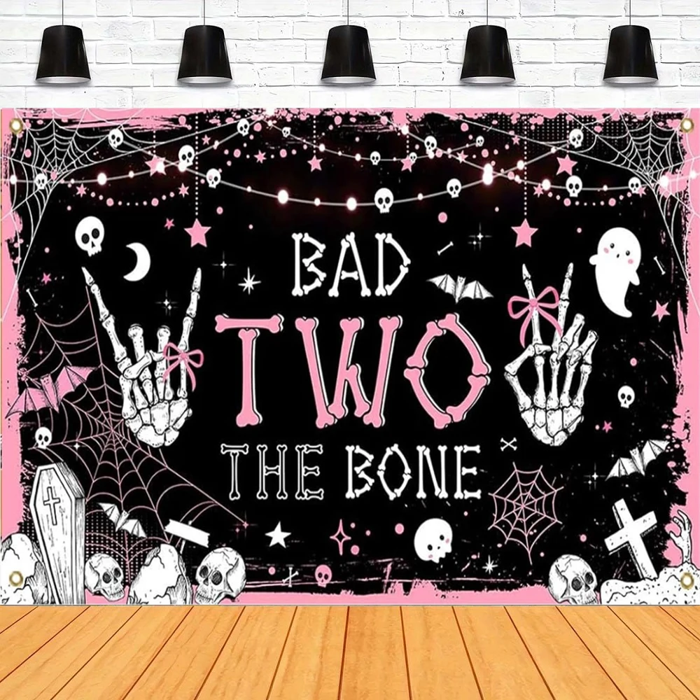 Bad Two The Bone Photography Backdrop Halloween Skeleton Background Boys Girls Rock And Roll 2nd Birthday Party Decoration
Bad Two The Bone Photography Backdrop Halloween Skeleton Background Boys Girls Rock And Roll 2nd Birthday Party Decoration