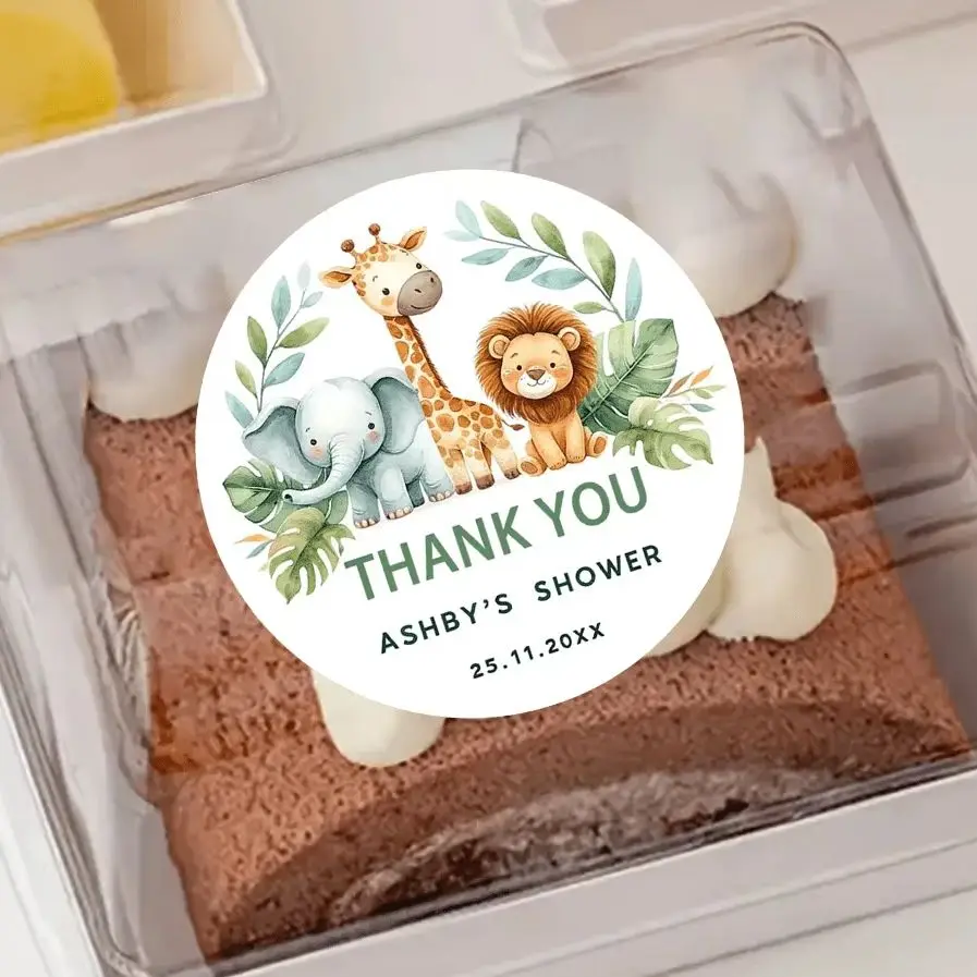 Custom Safari Animal Baby Shower Thank You Round Stickers, Personalized Name Date Jungle Gift Seal Labels
Custom Safari Animal Baby Shower Thank You Round Stickers, Personalized Name Date Jungle Gift Seal Labels