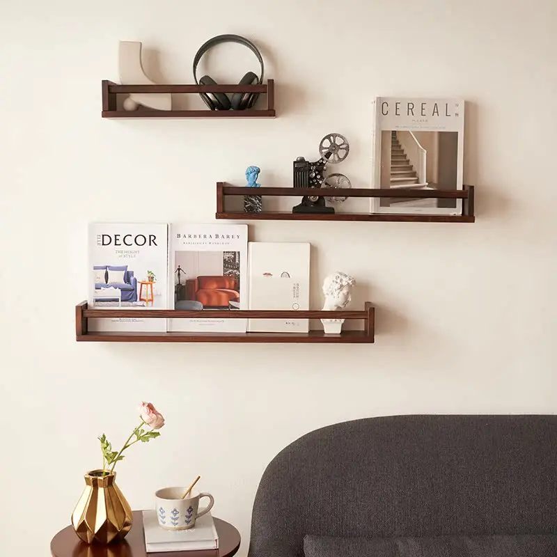 SturdyOak Wall-Mounted Bookshelf Vintage Floating Magazine Rack Anti-Fall Hanging Storage Shelf Space-Saving Wood Wall Organizer
SturdyOak Wall-Mounted Bookshelf Vintage Floating Magazine Rack Anti-Fall Hanging Storage Shelf Space-Saving Wood Wall Organizer