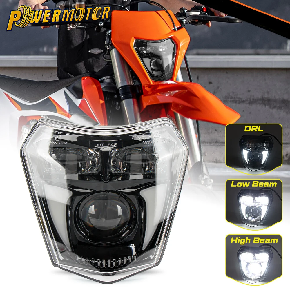 Motorcycle LED Headlight For KTM XCW EXC EXCF SMCR 250 300 350 450 500 690 Enduro Motocross Supermoto Headlamp Modified Parts 
Motorcycle LED Headlight For KTM XCW EXC EXCF SMCR 250 300 350 450 500 690 Enduro Motocross Supermoto Headlamp Modified Parts