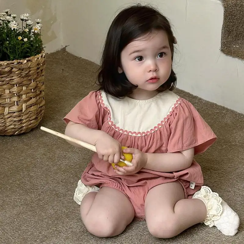 2024 Summer New Baby Short Sleeve Bodysuit Cotton Infant Girl Cute Patchwork Jumpsuit Newborn Toddler Solid Casual Clothes 0-24M
2024 Summer New Baby Short Sleeve Bodysuit Cotton Infant Girl Cute Patchwork Jumpsuit Newborn Toddler Solid Casual Clothes 0-24M