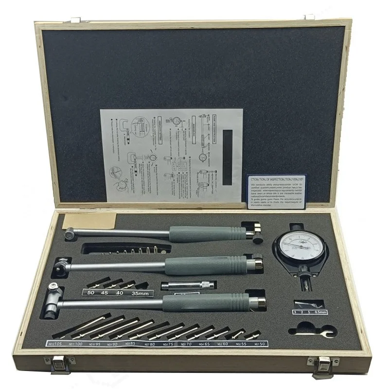 18-160mm High Precision Bore Gauge Set Dial Indicator Inner Hole Measuring Tool Cylinder Diameter Measurement Instrument
18-160mm High Precision Bore Gauge Set Dial Indicator Inner Hole Measuring Tool Cylinder Diameter Measurement Instrument