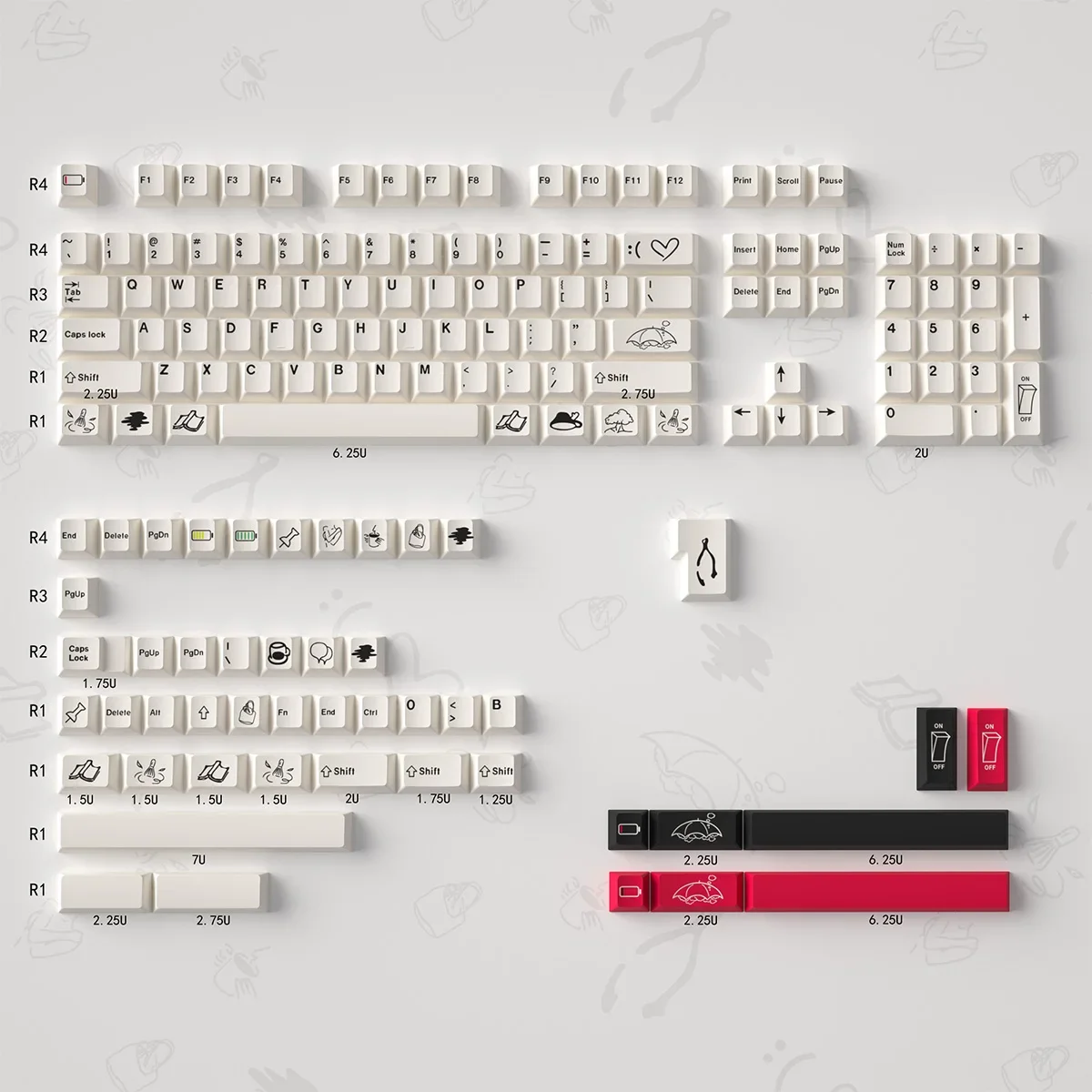 Battery Theme Mechanical Keyboard Keycaps 152 Keys White PBT Sublimation Original Factory Height
Battery Theme Mechanical Keyboard Keycaps 152 Keys White PBT Sublimation Original Factory Height