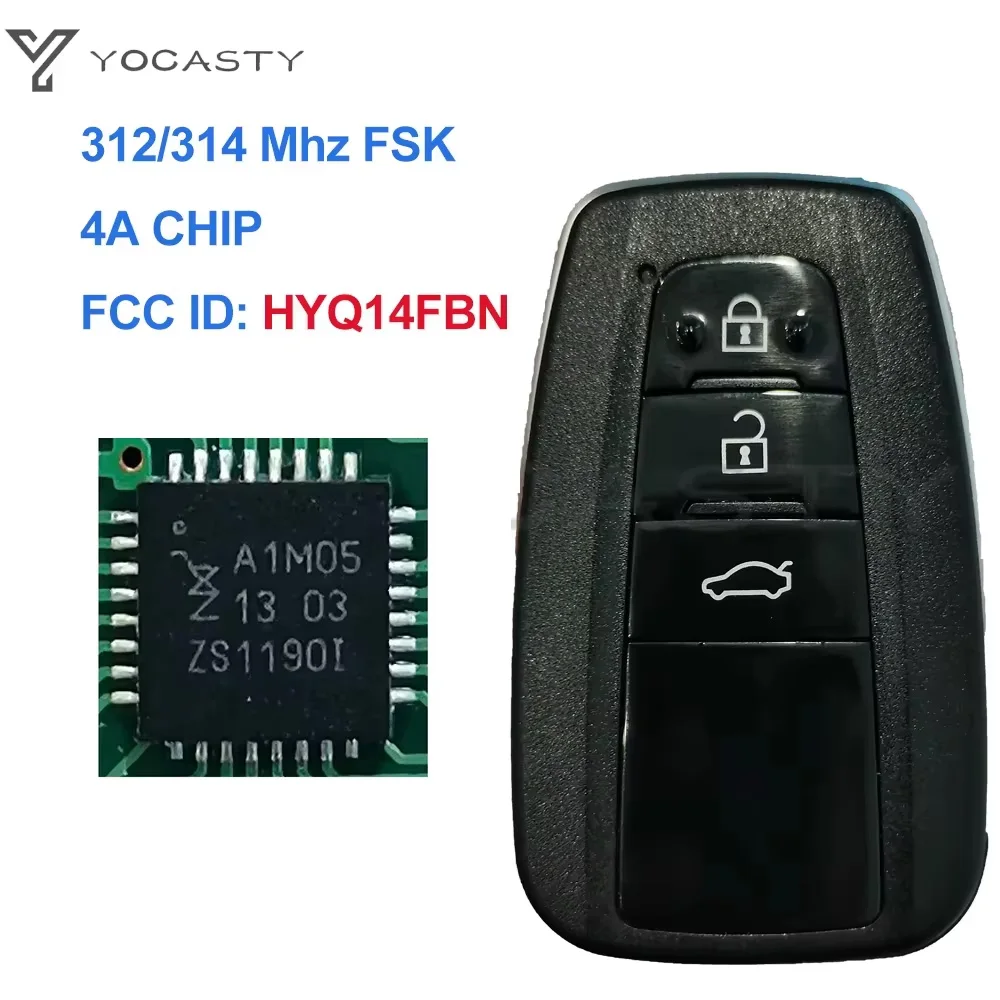 YOCASTY Original PCB Smart Key 312/314MHz 4A Chip For Toyota Corolla 2018 2019 2020 2021 For Brazil Market 8990H-12010 HYQ14FBN
YOCASTY Original PCB Smart Key 312/314MHz 4A Chip For Toyota Corolla 2018 2019 2020 2021 For Brazil Market 8990H-12010 HYQ14FBN
