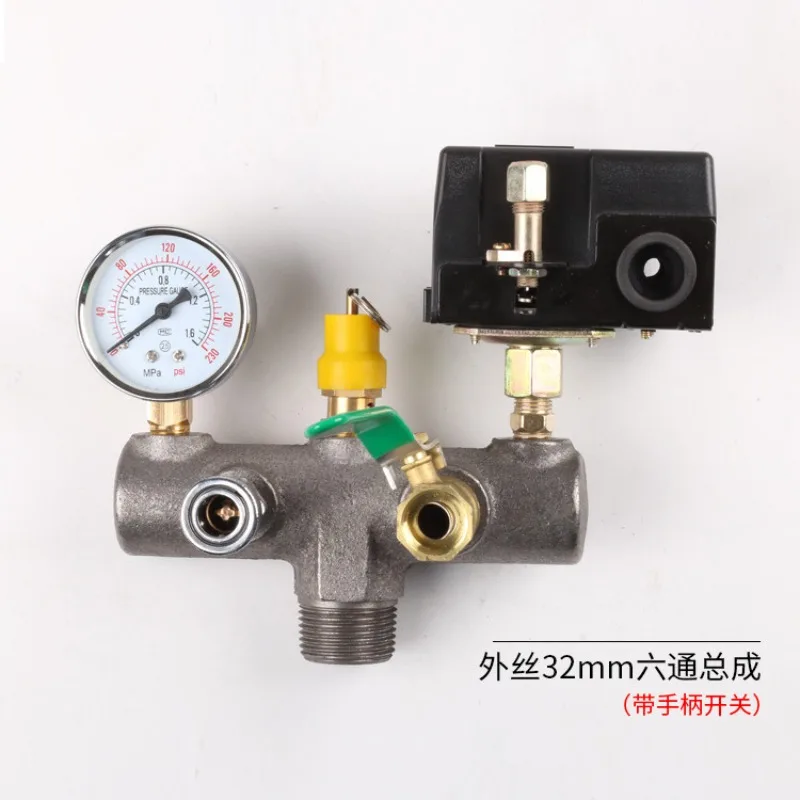 Wholesale of 32MM external wire 6-way and 6-way iron crossbar air pump switch accessories for air compressor accessories
Wholesale of 32MM external wire 6-way and 6-way iron crossbar air pump switch accessories for air compressor accessories