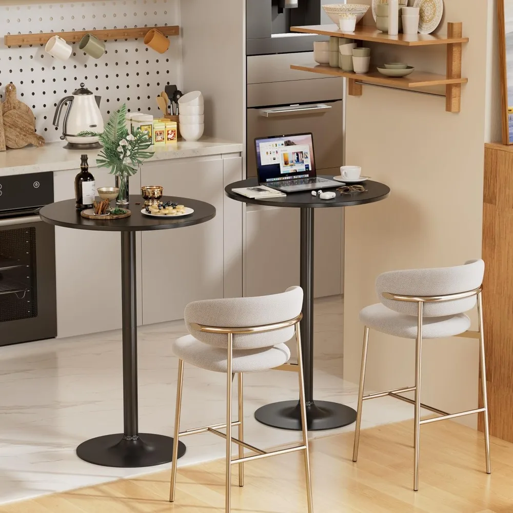 Round Bar Table, Cocktail Table with Metal Base & MD Top, Counter Height Pub Table or Dining Room, Living Room, Kitchen, Bar, Pu
Round Bar Table, Cocktail Table with Metal Base & MD Top, Counter Height Pub Table or Dining Room, Living Room, Kitchen, Bar, Pu