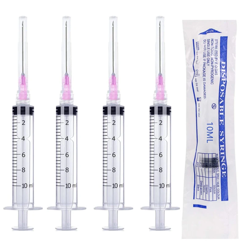 100PCS 10ml/cc Disposable Luer Lock Syringe With Needle 18G 1.5inch individually Packed Sterile for Measuring Fluid,Lab Use
100PCS 10ml/cc Disposable Luer Lock Syringe With Needle 18G 1.5inch individually Packed Sterile for Measuring Fluid,Lab Use