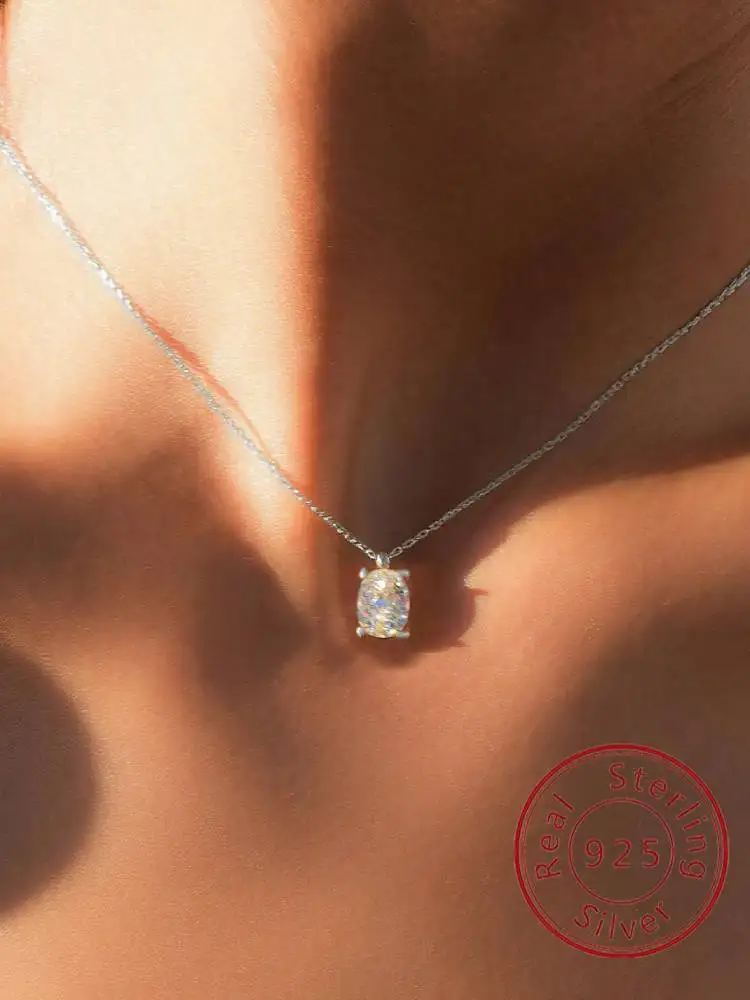 925 Sterling Silver Fashion Gorgeous Simple Oval Zircon Necklace For Women Engagement Wedding Party High Quality Fine Jewelry
925 Sterling Silver Fashion Gorgeous Simple Oval Zircon Necklace For Women Engagement Wedding Party High Quality Fine Jewelry