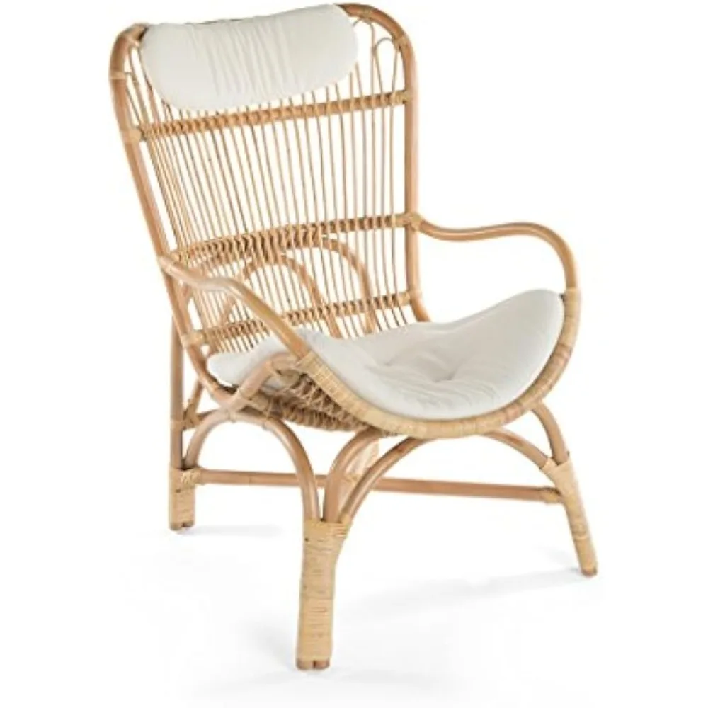 KOUBOO Rattan Loop Lounge Chair with Seat and Head Cushion, Natural Color, Large,
KOUBOO Rattan Loop Lounge Chair with Seat and Head Cushion, Natural Color, Large,