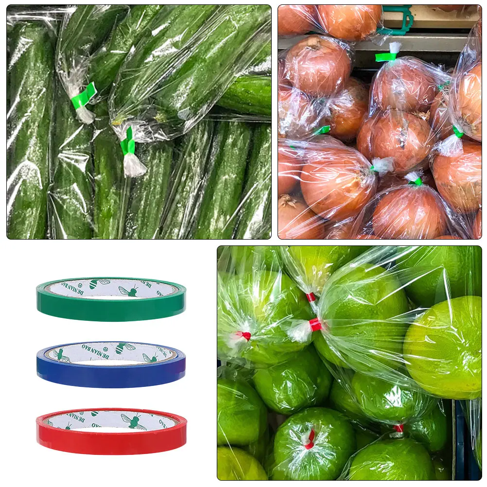 12 Rolls Sealing For Packaging Bag Fruit Vegetable Colored Tying Pet Material Home Market Bakery Use Packing Tape Roll
12 Rolls Sealing For Packaging Bag Fruit Vegetable Colored Tying Pet Material Home Market Bakery Use Packing Tape Roll