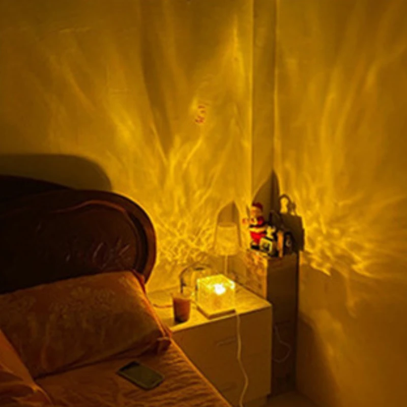 Dynamic Waves, Ripples, Atmosphere, Rotating Light and Shadow Lamp, LED Bedroom Rainbow Atmosphere Night Light
Dynamic Waves, Ripples, Atmosphere, Rotating Light and Shadow Lamp, LED Bedroom Rainbow Atmosphere Night Light