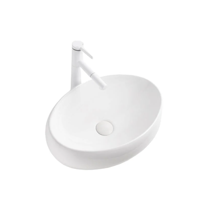 On-stage basin Bathroom Oval goose egg ceramic white household hotel washbasin
On-stage basin Bathroom Oval goose egg ceramic white household hotel washbasin