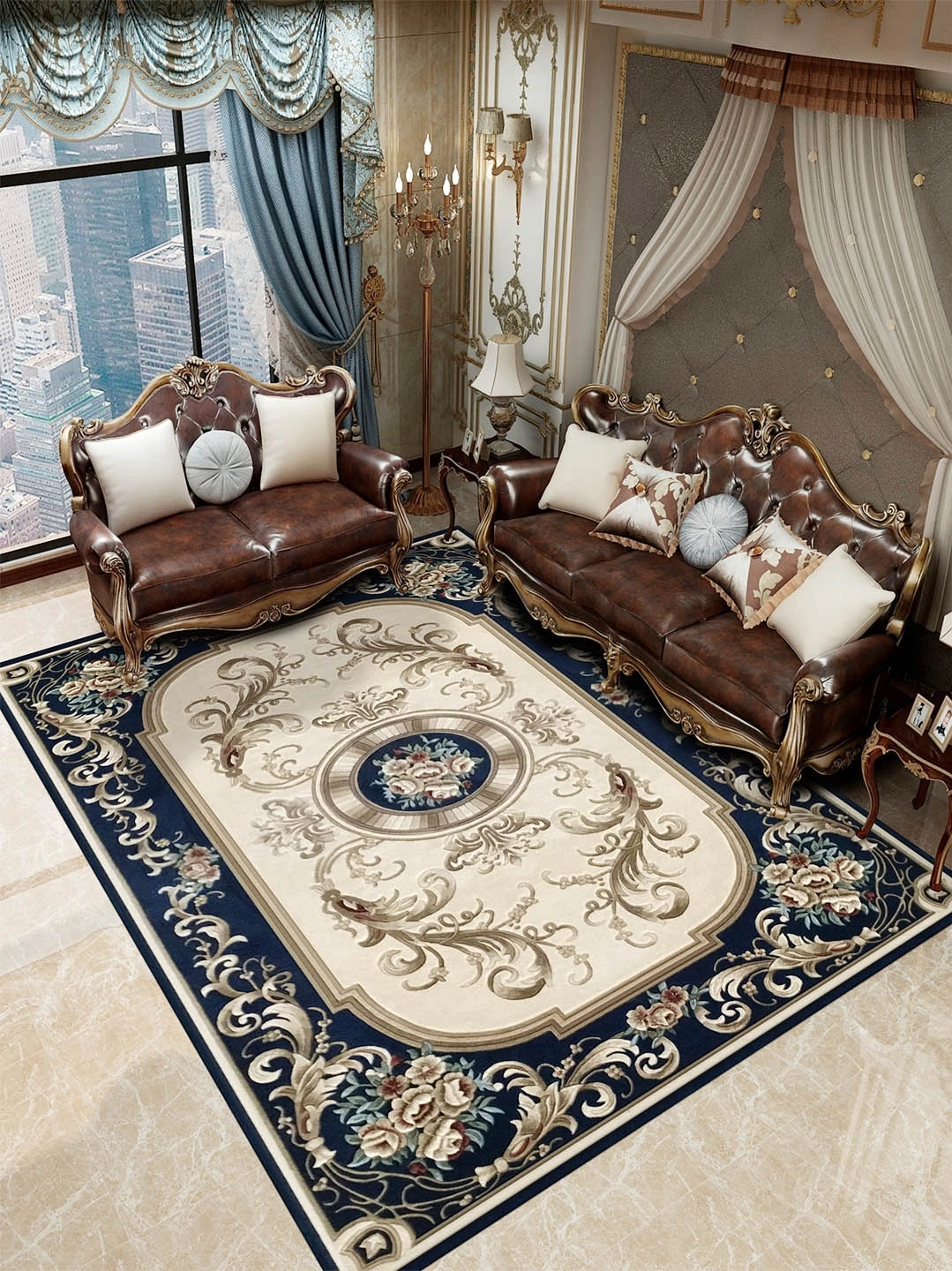 Wool carpet European handmade foyer study living room bedroom sofa high-end home professional custom carpet
Wool carpet European handmade foyer study living room bedroom sofa high-end home professional custom carpet