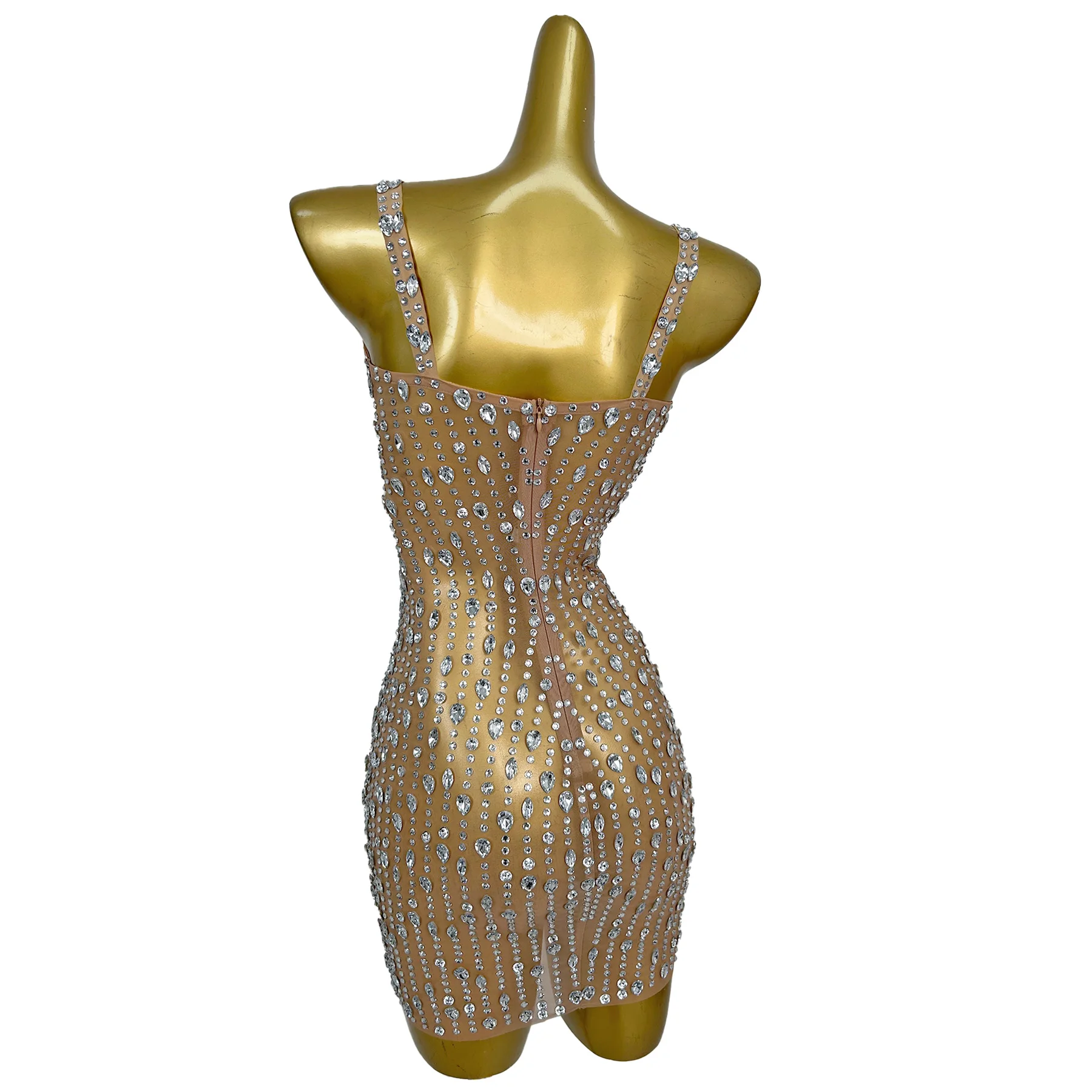 Sparkly Silver Crystals Slip Mini Dress Women SexySee Through Mesh Cocktail Dress Birthday Party Event High-end Outfit Shuizhu
Sparkly Silver Crystals Slip Mini Dress Women SexySee Through Mesh Cocktail Dress Birthday Party Event High-end Outfit Shuizhu