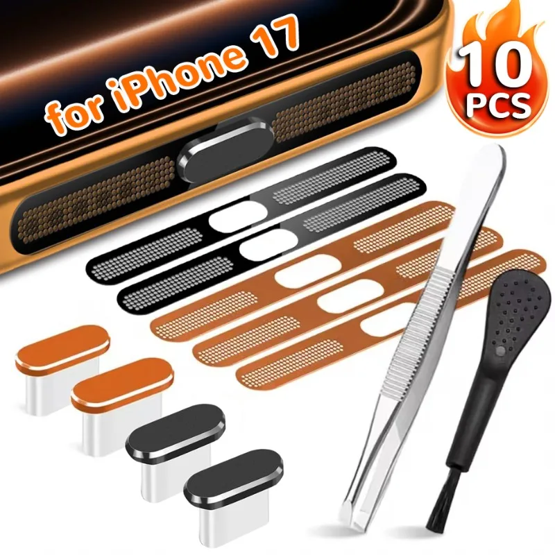 10PCS for iPhone 17 Pro Max Mobile Phone Speaker Dust Mesh Net Cover USB Type C Charging Port Protector Dust Plug Cleaning Kit
10PCS for iPhone 17 Pro Max Mobile Phone Speaker Dust Mesh Net Cover USB Type C Charging Port Protector Dust Plug Cleaning Kit