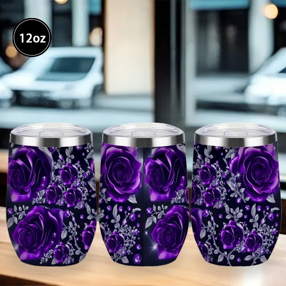 1pc 12oz/20oz/40oz Glittering Purple Roses Tumbler with Lid and straw, Winter Round Insulated Travel Mug, Gift for Family & Friends, Ideal for Christmas, Memorial, Birthday Gift, iced/hot Coffee Cup for Office
1pc 12oz/20oz/40oz Glittering Purple Roses Tumbler with Lid and straw, Winter Round Insulated Travel Mug, Gift for Family & Friends, Ideal for Christmas, Memorial, Birthday Gift, iced/hot Coffee Cup for Office