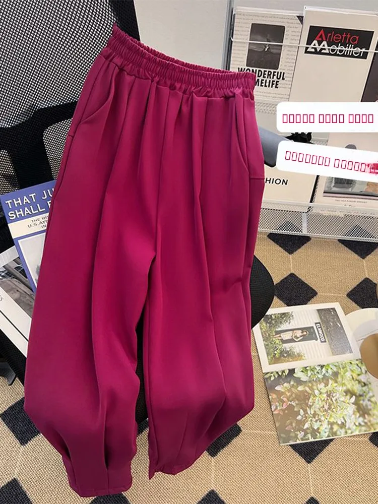Повседневные модные шаровары больших размеров, женские тонкие свободные широкие брюки с девятью точками, прочный полиэстер с высокой талией и деталями
Повседневные модные шаровары больших размеров, женские тонкие свободные широкие брюки с девятью точками, прочный полиэстер с высокой талией и деталями