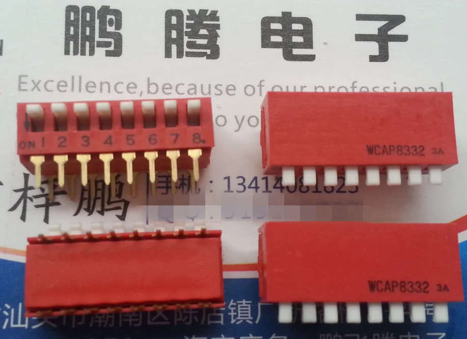 1PCS Japan OTAX WCAP8332B 8-bit dial code switch 8P key type side dial code 2.54mm red
1PCS Japan OTAX WCAP8332B 8-bit dial code switch 8P key type side dial code 2.54mm red