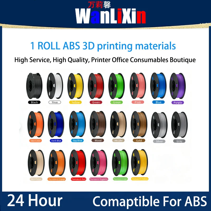 1ROLL 3D printing ABS consumables 3D printer consumables Easy to print, no edge warping, high toughness ABS line material
1ROLL 3D printing ABS consumables 3D printer consumables Easy to print, no edge warping, high toughness ABS line material