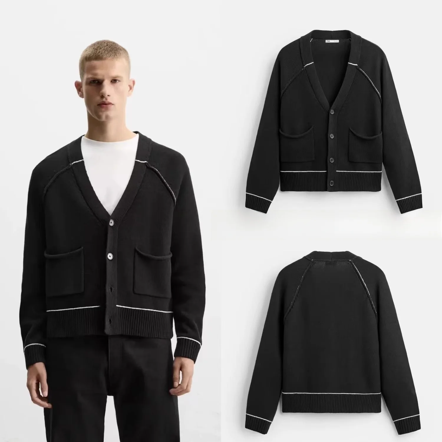 Autumn Winter Men's Slim Fit V-Ne Long Sve Knitted Cardigan Single Button New Arrival Faion Outerwear 050634
Autumn Winter Men's Slim Fit V-Ne Long Sve Knitted Cardigan Single Button New Arrival Faion Outerwear 050634