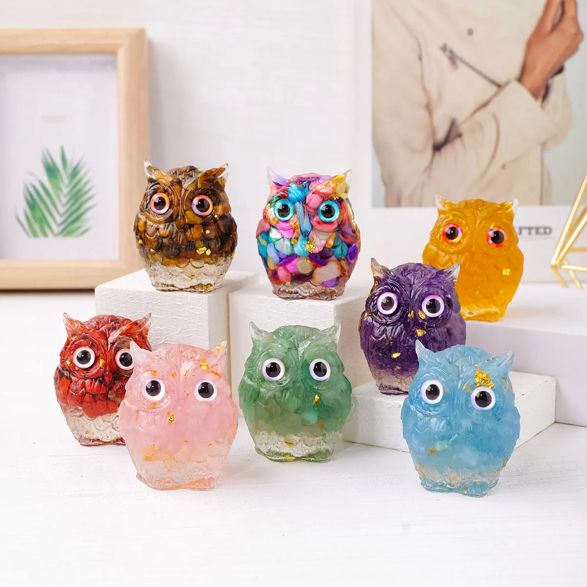 1PC Natural Crystal Macadam Owl Mini Resin Drops Cute Animal Image Reiki Healing Desktop Home Decor Crystal Crafts Small Decor
1PC Natural Crystal Macadam Owl Mini Resin Drops Cute Animal Image Reiki Healing Desktop Home Decor Crystal Crafts Small Decor