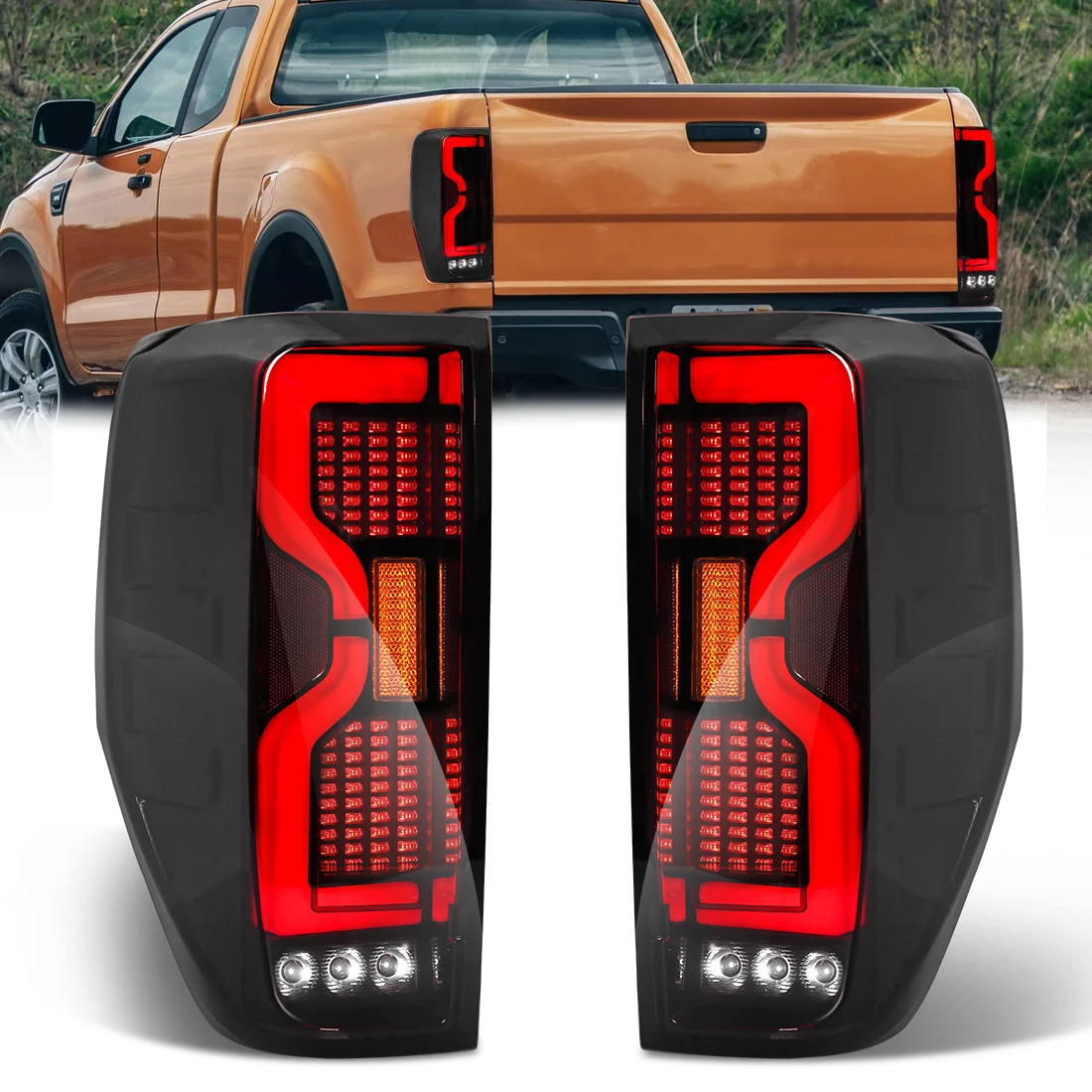 Для Ford Ranger 2012-2021 светодиодный задний фонарь с дымчатым корпусом из АБС-пластика, указатель поворота, стоп-сигнал, светодиодный задний фонарь, запуск анимации, светодиодный DRL
Для Ford Ranger 2012-2021 светодиодный задний фонарь с дымчатым корпусом из АБС-пластика, указатель поворота, стоп-сигнал, светодиодный задний фонарь, запуск анимации, светодиодный DRL